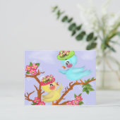 Vögel Postkarte (Stehend Vorderseite)