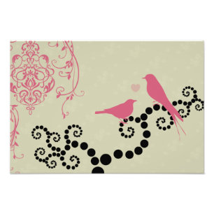 Vögel, Punkte, Herz, Niederlassungen, Wirbel - Fotodruck