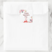 Vögel Quadratischer Aufkleber (Tasche)