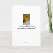 Vogel-Raum-Gruß-Karte Sun Conure Karte (Rückseite)