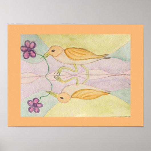 Vögel reflektieren poster (Vorne)