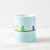Vogel-Regenbogen auf einer Leitung Kaffeetasse (Mittel)