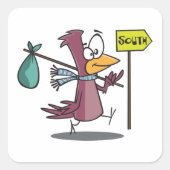 Vögel reisen nach Süden Quadratischer Aufkleber (Vorderseite)