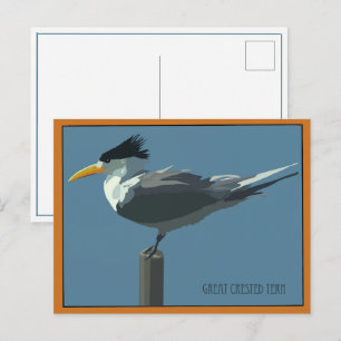 Vogel--Ried-Seeschwalbe Postkarte