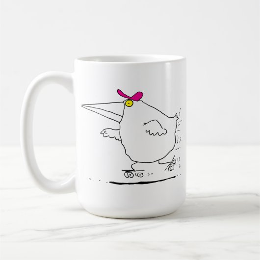 Vogel-Rollen-Skaten Kaffeetasse (Links)
