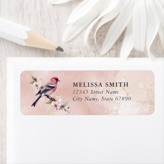 Vogel-Rücksendeadressen-Aufkleber (Insitu)