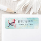 Vogel-Rücksendeadressen-Aufkleber (Insitu)