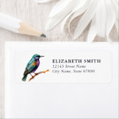 Vogel-Rücksendeadressen-Aufkleber (Insitu)