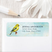 Vogel-Rücksendeadressen-Aufkleber (Insitu)