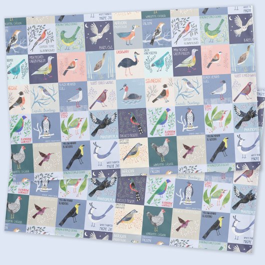 Vögel rund um die Welt Wasserfarben Kunst Kissenbezug