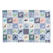 Vögel rund um die Welt Wasserfarben Kunst Kissenbezug (Vorderseite)