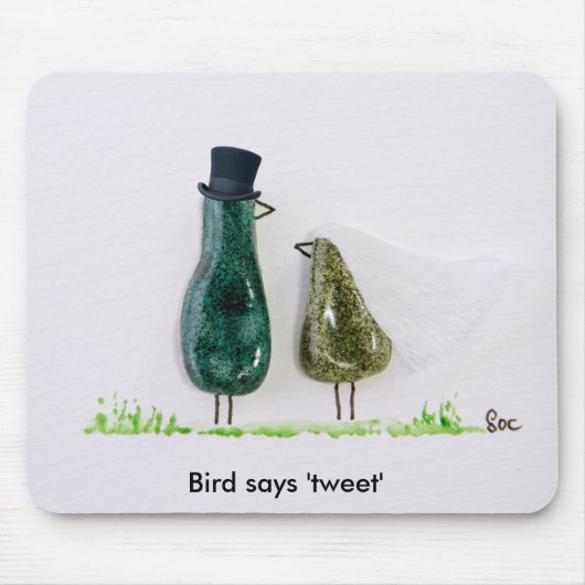 Vogel sagt 'zwitschern' mousepad (Vorne)