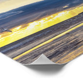 Vögel sammeln sich am Strand von Florida bei Sonne Poster (Ecke)