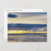 Vögel sammeln sich am Strand von Florida bei Sonne Postkarte (Vorne/Hinten)