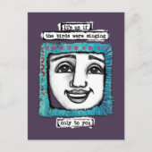 Vögel sangen Postkarte (Vorderseite)