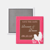 Vögel Save the Date lieben Magnet (Vorderseite/Rückseite)