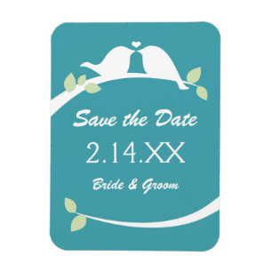 Vögel Save the Date lieben Magnet
