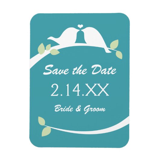 Vögel Save the Date lieben Magnet (Vertikal)