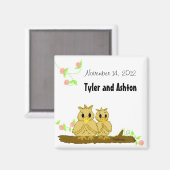 Vögel Save the Date lieben Magnet (Vorderseite/Rückseite)