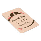 Vögel Save the Date lieben Magnet (Rechte Seite)