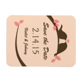 Vögel Save the Date lieben Magnet (Horizontal)