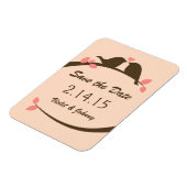 Vögel Save the Date lieben Magnet (Linke Seite)