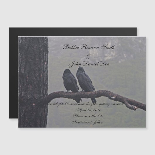 Vögel Save the Date lieben Magneteinladung (Vorne/Hinten)