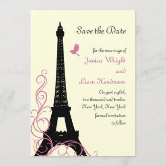 Vögel Save the Date lieben (weiß)