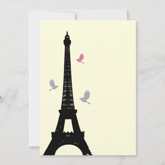 Vögel Save the Date lieben (weiß) (Rückseite)