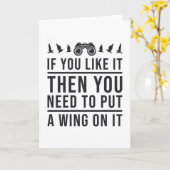 Vogel schauen auf einen Flügel auf dem sonnigen Vo Karte (Gelbe Blume)