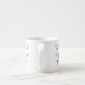 Vögel schlucken in Flugillustrierung Espressotasse (Rückseite)