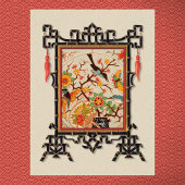 Vögel & Schmetterlinge Kunst drucken Poster