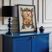 Vögel & Schmetterlinge Kunst drucken Poster