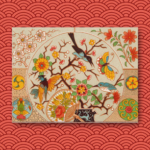 Vögel & Schmetterlinge Postkarte