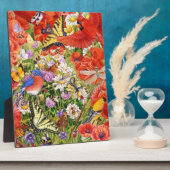 Vögel, Schmetterlinge und Bienen Fotoplatte (Seite)