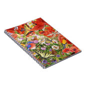 Vögel, Schmetterlinge und Bienen-gewundenes Notizblock (Rechte Seite)