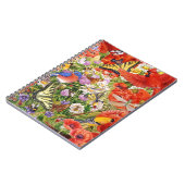 Vögel, Schmetterlinge und Bienen-gewundenes Notizblock (Linke Seite)