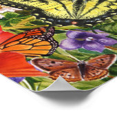 Vögel, Schmetterlinge und Bienen Poster (Ecke)