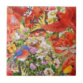 Vogel-, Schmetterlings-und Bienen-Keramik-Fliese Fliese (Vorderseite)