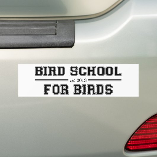 Vogel-Schule, die für Vögel ist Autoaufkleber (Auf Auto)