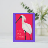 Vogel -- Schwarzgesichtlöffler Postkarte (Stehend Vorderseite)