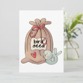 Vogel Seed Bag mit Bow und Herz Einladung
