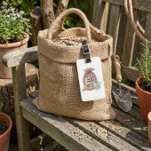 Vogel Seed Bag mit Bow und Herz Gepäckanhänger