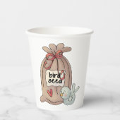 Vogel Seed Bag mit Bow und Herz Pappbecher (Vorderseite)
