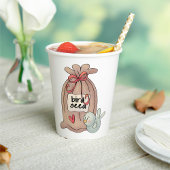 Vogel Seed Bag mit Bow und Herz Pappbecher