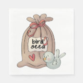 Vogel Seed Bag mit Bow und Herz Serviette (Vorderseite)