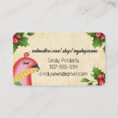 Vogel-Seeking Weihnachtshandwerk Show Visitenkarte (Rückseite)