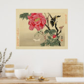 Vögel sehen Schmetterling Poster (Küche)