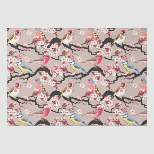 Vögel Seidenpapier (Vorderseite)