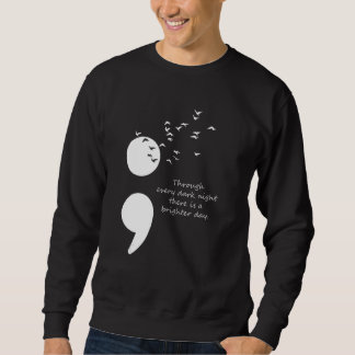 Vögel Semicolon Suizidprävention Awaren Sweatshirt